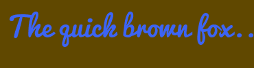 Image with Font Color 3C64F4 and Background Color 604800